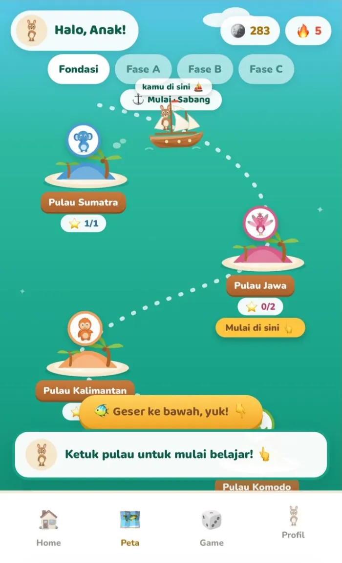 Menu Peta Jelajah Nusantara