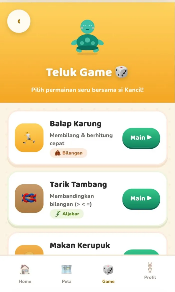 Menu Game Teluk Permainan Tradisional