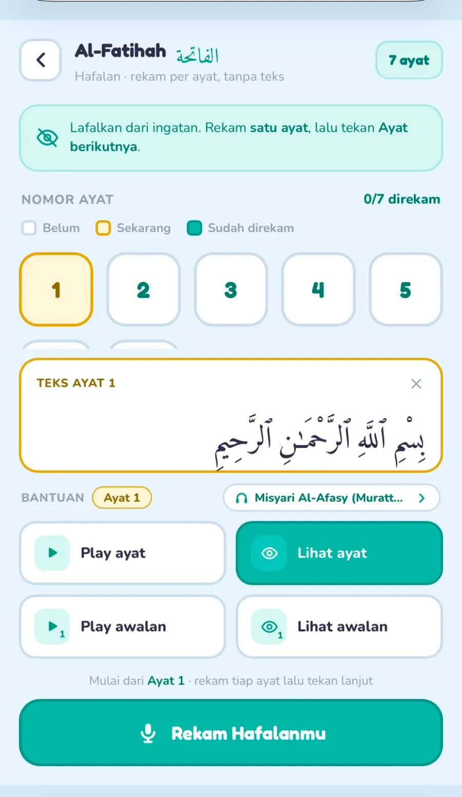Fitur Uji Hafalan EL Tahfiz